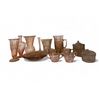 Image 2 : 3 shelves full of assorted rose gold glassware