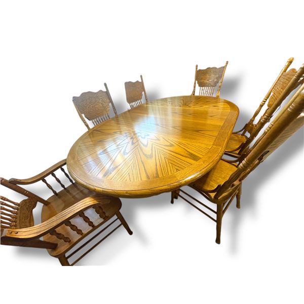 Vintage 6 seater dining table - approx. 70 1/2in length x 47 1/2in width x 28 1/2in height
