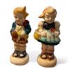 Image 1 : Set of 2 vintage salt pepper shakers - 4 1/2in tall