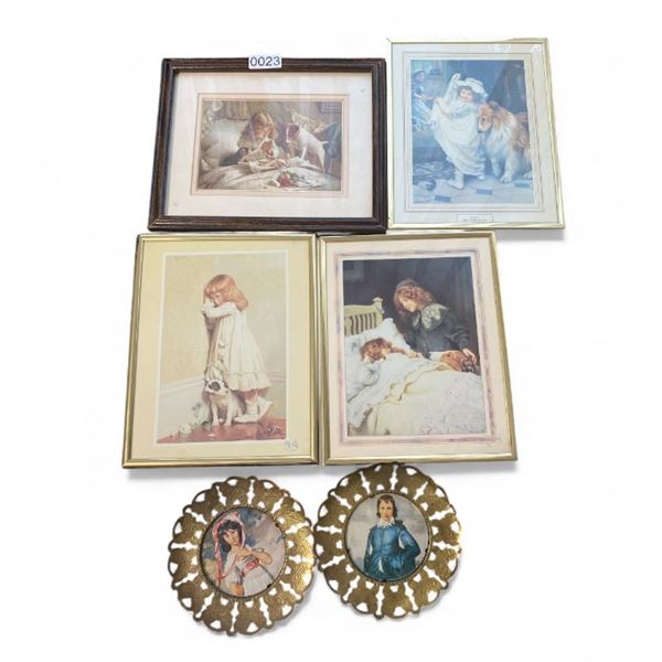 Group of assorted framed photographs