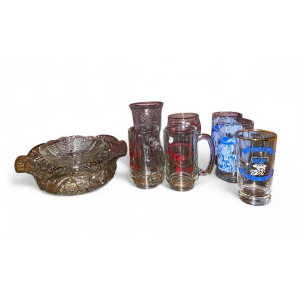 Group of assorted crystalware/glassware