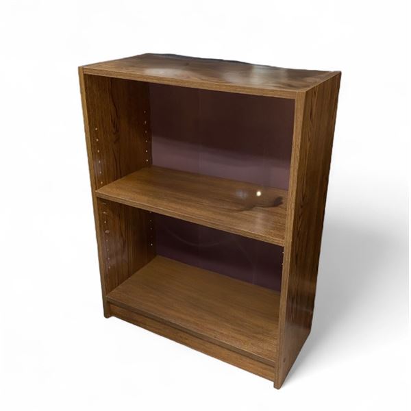 Set of two 2 tier wooden book shelf - approx. 31 1/2in tall x 2ft wide x 11in depth
