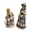Image 1 : Set of 2 women porcelain decorative figurines - 10in, 9in