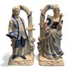 Image 1 : Set of 2 couple porcelain decorative figurines - 10in
