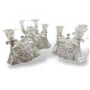 Image 1 : 3pc crystal/glass candle holders