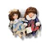 Image 1 : Set of 2 porcelain Collector's Choice collectible turn key musical dolls with COAs