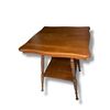 Image 1 : 2 tier wooden square side table - approx. 2ft x 2ft x 29in tall
