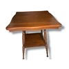 Image 2 : 2 tier wooden square side table - approx. 2ft x 2ft x 29in tall