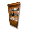 Image 1 : Vintage wooden display cabinet -  approx. 30in wide x 13in depth x 70 1/2in height