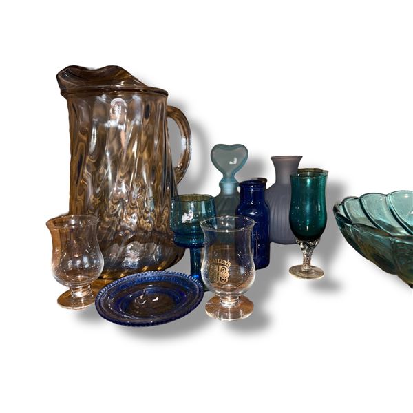 Shelf lot full of assorted decorative items