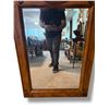 Image 2 : Framed solid wood wall mirror - approx. 31 1/2in wide x 44in