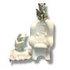 Image 2 : 4pc assorted porcelain vintage cologne bottles