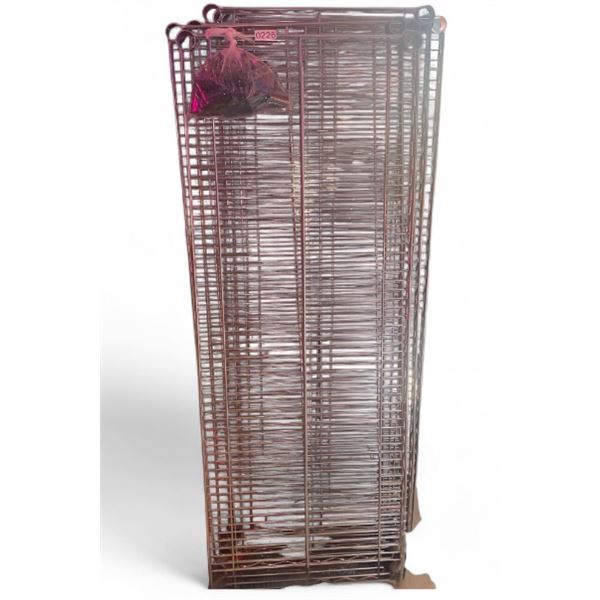 6 tier commercial shelving rack with castors - approx. 18in depth x 4ft wide x 6ft height