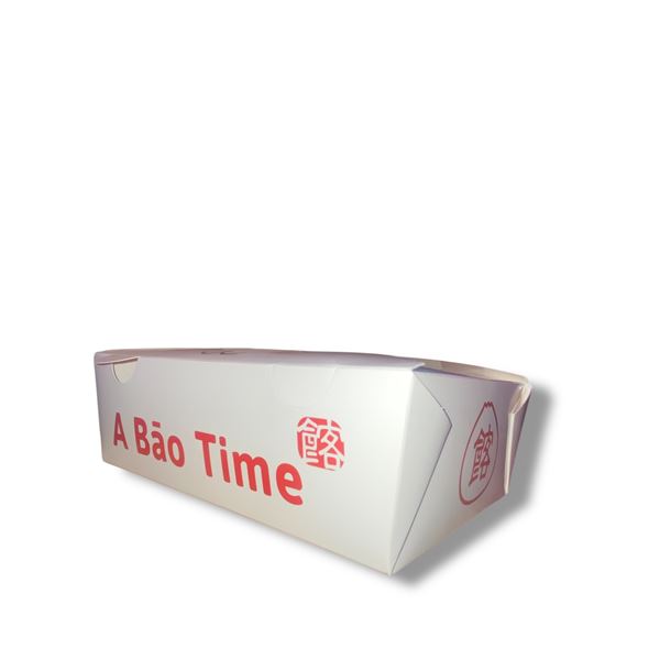 5 boxes of full of "A Bao Time" takeout containers - each box is approx. 200 pcs