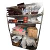 Image 1 : Rack full of assorted restaurant plates, serving bowls, wooden serving trays etc. (rack not included
