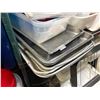 Image 1 : Group of assorted stainless steel baking trays