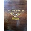 Image 11 : Antique Orthophonic Victrola Wind Up Gramophone with 2 records - working condition (approx. 36in x 1