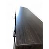 Image 3 : Media console electric fireplace dark wood finish with glass doors - approx. 54in length x 16in dept