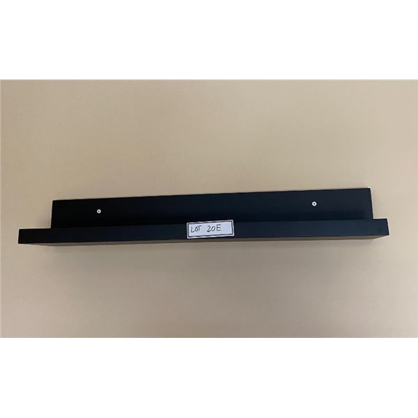 3pc black wall shelves - 23 1/2in length