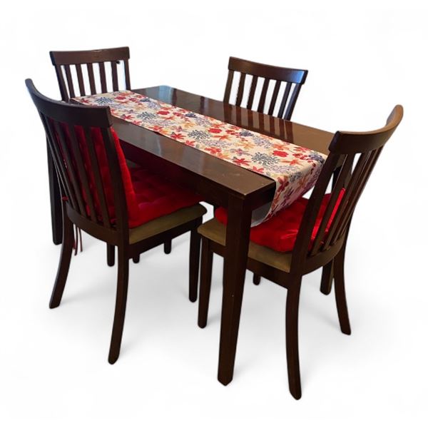 Small Dining table with 4 chairs - table approx. 47 1/2in length x 29 1/2in depth x 29in height