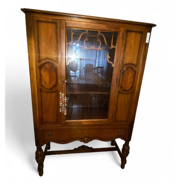 1900s China Cabinet - approx. 38in wide x 15in depth x 60in height