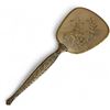 Image 2 : Vintage handheld vanity mirror with heavy brass embossed floral handle