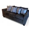 Image 1 : 3 seater sofa (barely used) with cushions - approx. 7ft length x 38in depth x 32in height