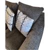 Image 3 : 3 seater sofa (barely used) with cushions - approx. 7ft length x 38in depth x 32in height