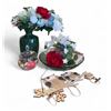 Image 1 : Group of assorted decorative vases with artificial plants etc.