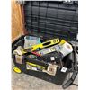 Image 1 : Stanley Rolling Tool Tote w/Makita Cordless Vac, Air Stapler, Asst. Hand Tools