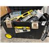 Image 2 : Stanley Rolling Tool Tote w/Makita Cordless Vac, Air Stapler, Asst. Hand Tools