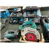 Image 3 : Makita Cordless Tools w/3 Angle Drills, Jigsaws, Hammer Drill, Driver