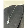 Image 3 : 14K WG Diamond Convertible Necklace w/32 Round Cut Diamonds and 25 Square Cut Diamonds 7.1g