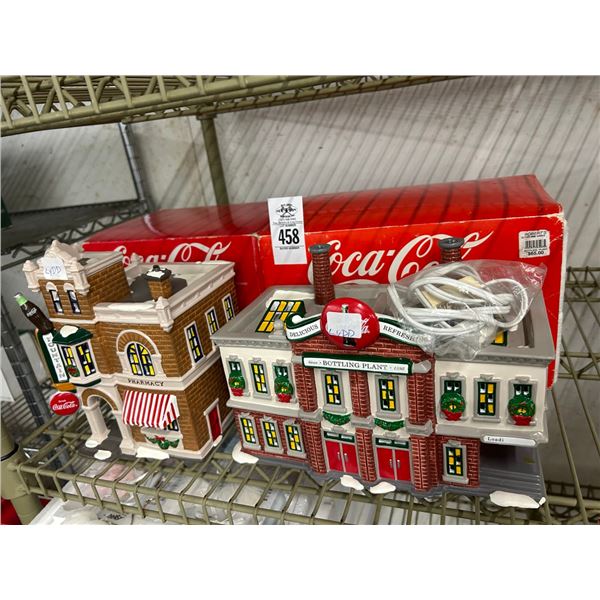 2-Dept. 56 Snow Village Coca Cola Houses - 2 X $