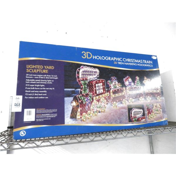 3D Holographic Christmas Train