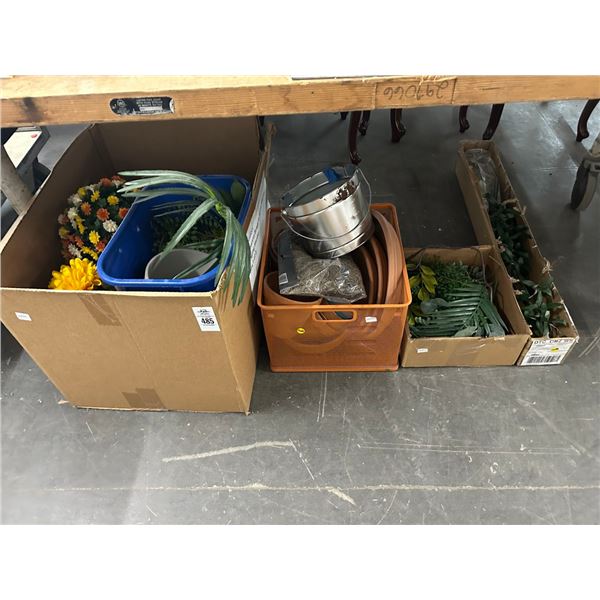 Silk Florals, Planter Pots, Bucket