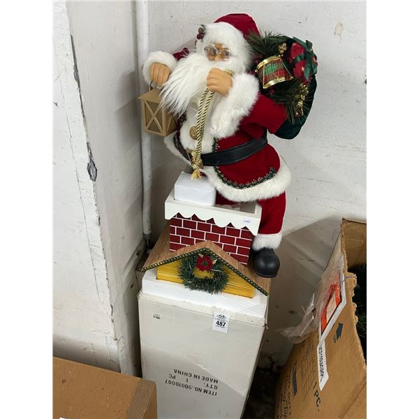Santa 1'  In The Chimney Décor