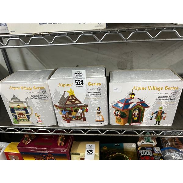 3-Dept. 56 Alpine Village Accessory - 3 X $