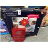 Image 1 : Lighted Santa Workshop Sign,  22"  Pointsiettas - 3 Pc.