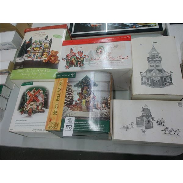 6-Dept. 56/Other Christmas House Collectibles - 6 X $