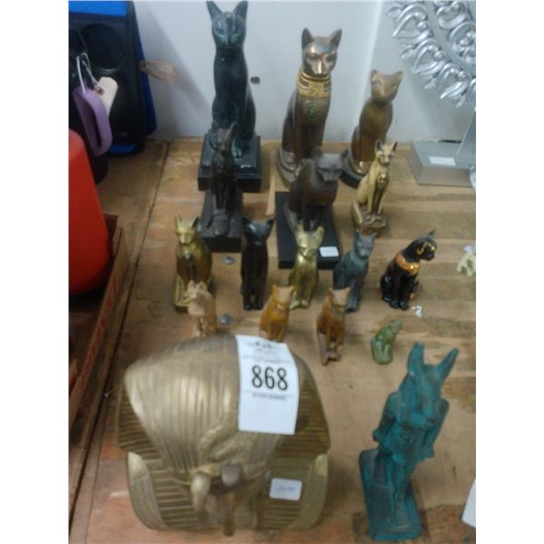 Egyptian Bust, Cat Figurines