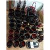 Image 1 : Large Lot of Pigeon Blood Glassware