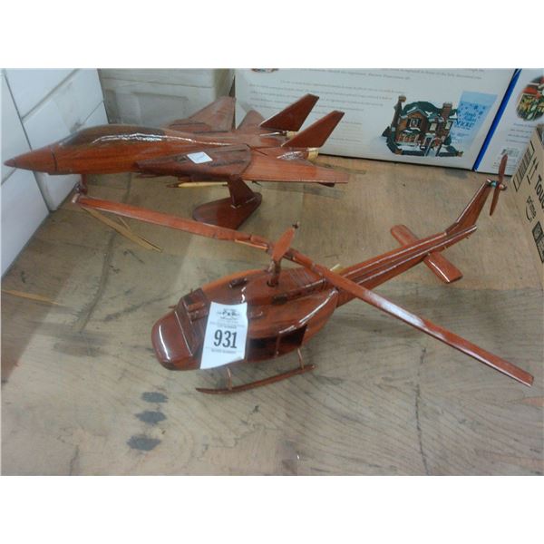 Wooden Fighter Jet, Helicopter Models - 2
