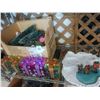 Image 1 : Christmas Gift Tins, Figural Setting, Village Trees - 2 Shelves