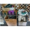 Image 2 : Christmas Gift Tins, Figural Setting, Village Trees - 2 Shelves