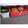Image 1 : Holiday Ornament Décor, Garland - 2 Bins