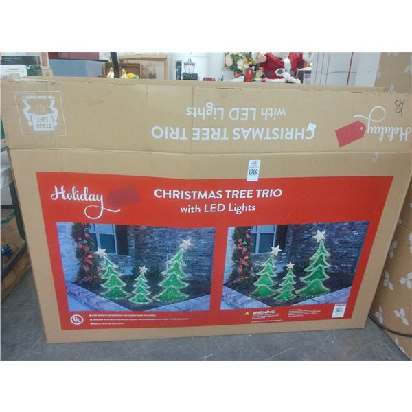 LED Lighted Christmas Tree Trio