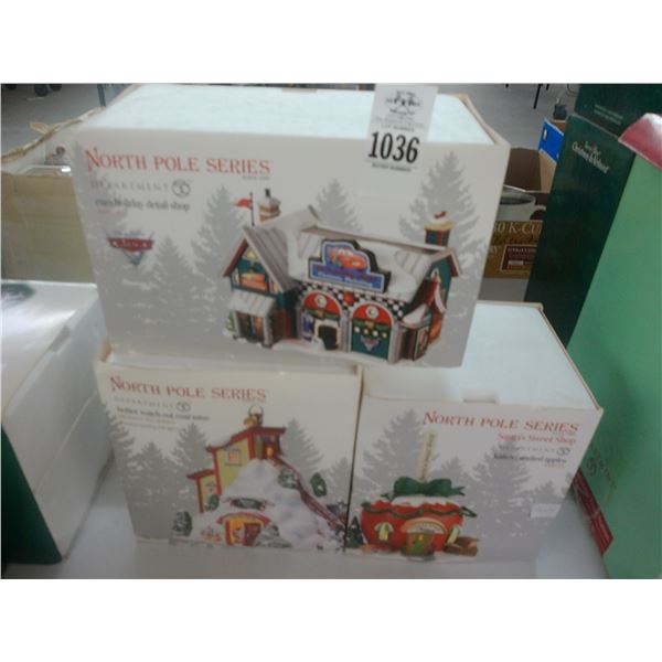 3-Dept. 56 North Pole Houses - 3 X $