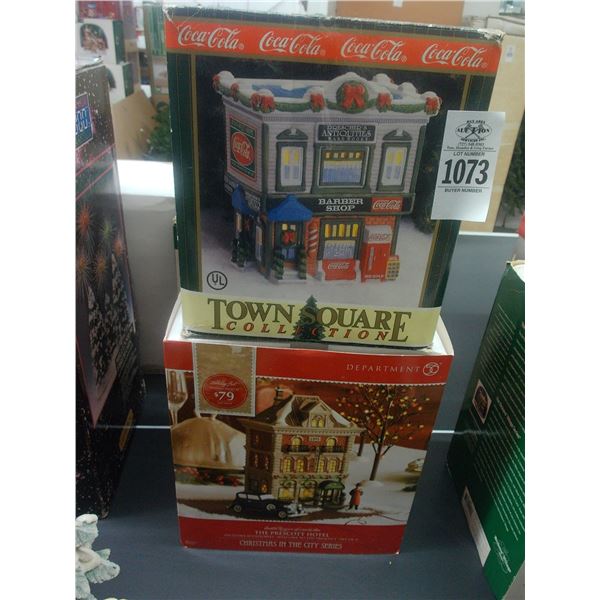2-Dept. 56 Prescott Hotel, Coca Cola Barber Shop - 2 X $