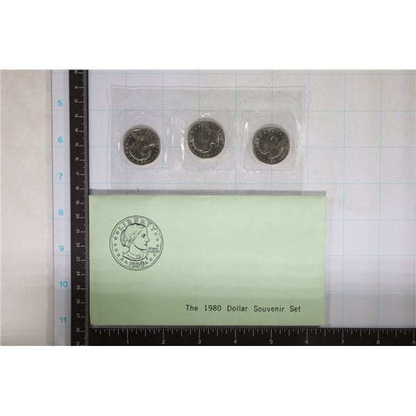 1980-P/D/S SUSAN B. ANTHONY $1 SOUVENIR SET